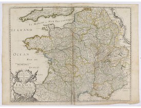 SANSON, N. / TAVERNIER, M. -  Carte Generale du Royaume de France.