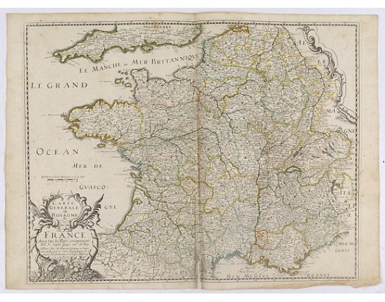 SANSON, N. / TAVERNIER, M. -  Carte Generale du Royaume de France.