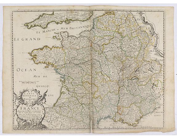 SANSON, N. / TAVERNIER, M. -  Carte Generale du Royaume de France.