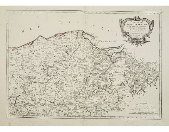 SANTINI, P. /REMONDINI, M. -  Carte de la Prusse Occidentale.. au Roi de Prusse.