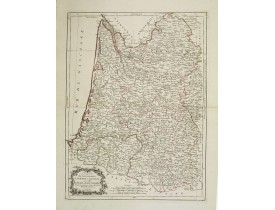 SANTINI, P. / REMONDINI, M. -  Carte des Gouvernements de Guienne et Gascogne, avec celui de Béarn et Basse Navarre. . .