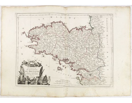 SANTINI, P. / REMONDINI, M. - Carte du Gouvernement de Bretagne. SANTINI, P. / REMONDINI, M. - Carte du Gouvernement de Bretagne.