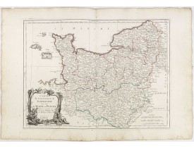 SANTINI, P. / REMONDINI, M. -  Carte du Gouvernement de Normandie avec celui du Maine et Perche.