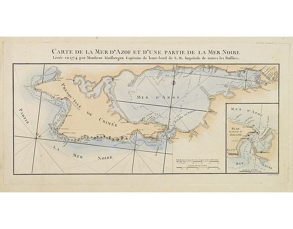 TARDIEU, P.F. -  Carte de la mer d'Azof et d'une partie de la Mer Noire.