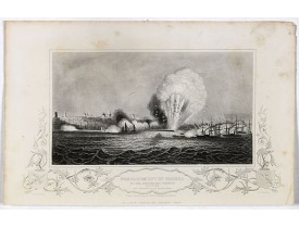 THE LONDON PRINTING AND PUBLISHING COMPANY -  Bombardment of Odessa by the English and French April 22 1854, explosion on the imperial mole . . .