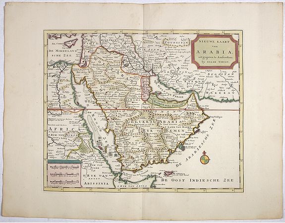 TIRION, I. -  Nieuwe kaart van Arabia.