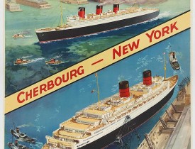 TURNER, C.E -  Cunard Cherbourg - New York.