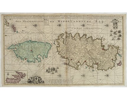 VAN KEULEN, G. - Nieuwe en Nette Afteekening van het Eyland Corsica en het Eyland Elba vertoonende alle desselfs Havenen, Steeden en Rivieren . . . VAN KEULEN, G. - Nieuwe en Nette Afteekening van het Eyland Corsica en het Eyland Elba vertoonende alle desselfs Havenen, Steeden en Rivieren . . .