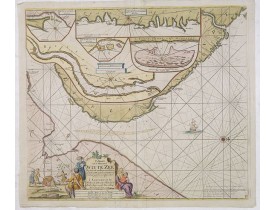 VAN KEULEN, J. -  Paskaart van de Mont van de Witte Zee,. Beginnende van Tiepena tot Pelitza, als mede van C. Cindenoes tot Catsnoes.