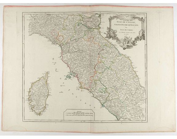 VAUGONDY, R. de -  Etat de l'Eglise, Grand Duché de Toscane, et isle de Corse.