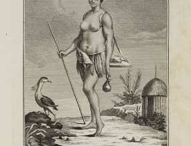 VIERO, Th. -  Donna della nuova Caledonia Isola del Mar Pacifico.  / Femme  de la nouvelle Calédonie Isle dans la Mer Pacifique.