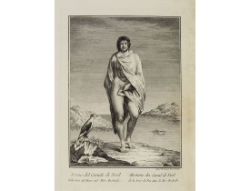 VIERO, Th. -  Uomo del Canale di Noël della terra del Fuoco, nel Mar Australe.  / Homme du Canal de Noël de la terre de Feu dans la Mer Australe.