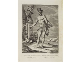 VIERO, Th. -  Uomo della nuova Caledonia Isola del Mar Pacifico.  / Homme  de la nouvelle Calédonie Isle dans la Mer Pacifique.