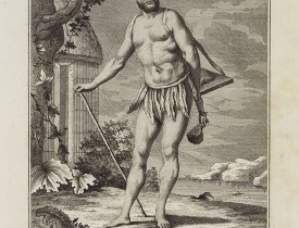 VIERO, Th. -  Uomo della nuova Caledonia Isola del Mar Pacifico.  / Homme  de la nouvelle Calédonie Isle dans la Mer Pacifique.