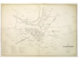 VINSON, O. -  Plan de la ville d'Angoulême.