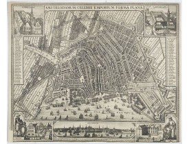 VISSCHER, C. Jsz. -  Amstelodamum, Celebre Emporium Forma Plana.