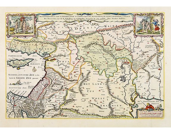 VISSCHER, N. - De gelegenheyt van t'paradys ende t'landt van Canaan.. VISSCHER, N. - De gelegenheyt van t'paradys ende t'landt van Canaan..