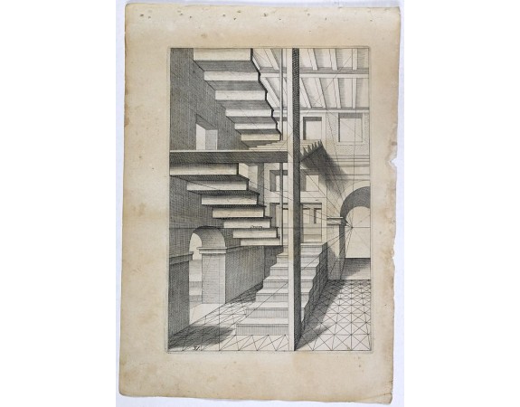 VREDEMAN DE VRIES, J. / HONDIUS, H. - Perspective print by Vredeman de Vries. 31. VREDEMAN DE VRIES, J. / HONDIUS, H. - Perspective print by Vredeman de Vries. 31.