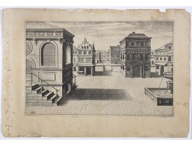 VREDEMAN DE VRIES, J. / HONDIUS, H. -  Perspective print by Vredeman de Vries. 42.