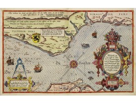 WAGHENAER, L. J. -  Beschrijvinge vande de zee Cuften va Vlanderen en Picardien. . .