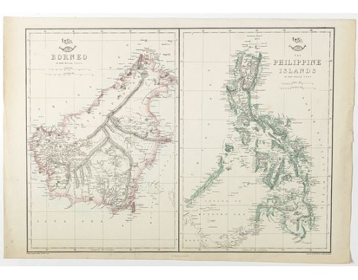 WELLER, E. - Borneo (together with) The Philippine Islands. WELLER, E. - Borneo (together with) The Philippine Islands.