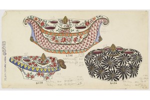 FOURMAINTRAUX, G. - Design for Porcelain bowls.