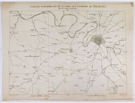 TARDIEU, P.F. -  Tableau d'assemblage de la carte des environs de Versailles dite chasses impériales.