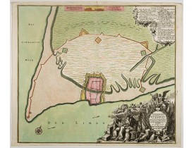 SEUTTER, M. -  Ichnographia munitissimae Arcis Otzakoff quae Ao. 1737, die 3 Iulÿ auspicÿs Supremi Campi Mareschalli Comitis de Münnich ab exercitu Russorum vi occupata . . .