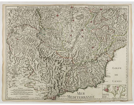 DE L'ISLE, G. - Partie Meridionale du Piemont et du Montferrat. DE L'ISLE, G. - Partie Meridionale du Piemont et du Montferrat.