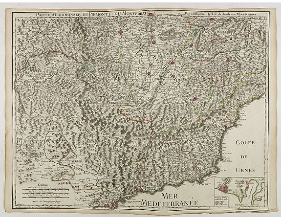 DE L'ISLE, G. -  Partie Meridionale du Piemont et du Montferrat.