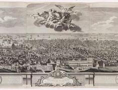 AULAGNIER / DURET, Pierre-Jacques / JOULLAIN. -  Vue et perspective de la ville de Marseille et ses environs, prise du côté de la belle vue de la plaine St. Michel. Dediée à S. A. S. Mgr. le duc de Penthievre Grand Amiral de France. 