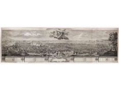 AULAGNIER / DURET, Pierre-Jacques / JOULLAIN. -  Vue et perspective de la ville de Marseille et ses environs, prise du côté de la belle vue de la plaine St. Michel. Dediée à S. A. S. Mgr. le duc de Penthievre Grand Amiral de France. 