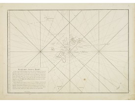 APRES DE MANNEVILLETTE, J-B. N. d'. - [Seychelles].Carte réduite de l'Océan Oriental Septentrional … avec les Isles de Ceylan, Maldives et Laquedives [ au verso carte manuscrite des Seychelles]/ Plan des Isles Mahé [ au verso carte manuscrite de Praslin].